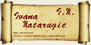 Ivana Matarugić vizit kartica